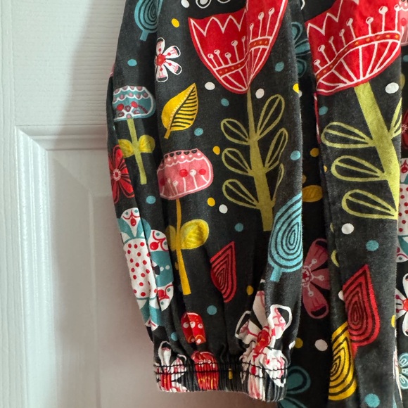 Jelly The Pug Black Floral Kids Dress - Picture 5 of 6